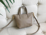 Women's Small Leather Tote Bag With Zipper Crossbody Small Leather Purse 