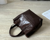 Women's Small Leather Tote Bag With Zipper Crossbody Small Leather Purse - Annie Jewel