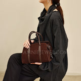 Suede Leather Tote Bag Women's Suede Leather Bag Chocolate Brown Leather Bag - Annie Jewel