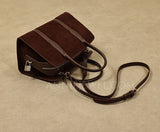 Suede Leather Tote Bag Women's Suede Leather Bag Chocolate Brown Leather Bag - Annie Jewel