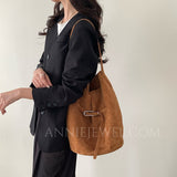 Women's Suede Leather Hobo Bag Brown Leather Hobo Shoulder Bag Purse For Ladies - Annie Jewel