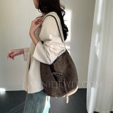 Suede Leather Hobo Bag Soft Hobo Bag Suede Hobo Bag Shoulder Bag Womens - Annie Jewel
