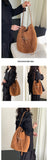 Women's Suede Leather Hobo Bag Brown Leather Hobo Shoulder Bag Purse For Ladies - Annie Jewel