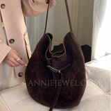 Suede Leather Hobo Bag Soft Hobo Bag Suede Hobo Bag Shoulder Bag Womens - Annie Jewel