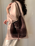 Women's Suede Leather Hobo Bag Brown Leather Hobo Shoulder Bag Purse For Ladies - Annie Jewel