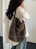 Suede Leather Hobo Bag Soft Hobo Bag Suede Hobo Bag Shoulder Bag Womens - Annie Jewel