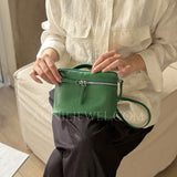 Women's Vanity Purse Small Leather Crossbody Bag With Zipper - Annie Jewel