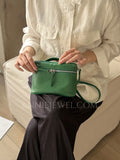 Women's Vanity Purse Small Leather Crossbody Bag With Zipper - Annie Jewel