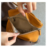 Women's Vanity Purse Small Leather Crossbody Bag With Zipper - Annie Jewel