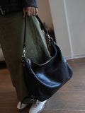 Black Leather Hobo Black Hobo Shoulder Bag Women's Leather Hobo Bags With Zipper 