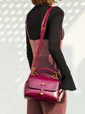 Women's Satchel Shoulder Bag burgundy satchel purse