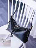 Genuine Leather Shoulder Bag Hobo Black Leather Hobo Black Leather Hobo Shoulder Bag 