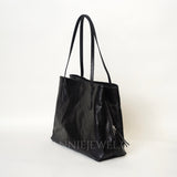 black Leather Tote Bag Medium Leather Tote Bag Womens Leather Work Tote - Annie Jewel