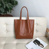 Womens Leather Work Tote brown Leather Laptop Bags Tall Leather Tote 