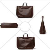 Womens Leather Work Tote brown Leather Work Tote With Laptop Compartment - Annie Jewel
