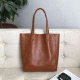 Womens Leather Work Tote brown Leather Laptop Bags Tall Leather Tote 