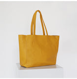 Real Leather Tote Bag yellow Leather yellow Tote Bag Womens Leather Work Tote 