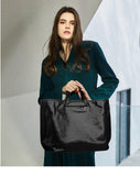 Womens Leather Work Tote Black Leather Work Tote With Laptop Compartment - Annie Jewel