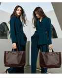 Genuine Leather Tote Bags For Women With Laptop Compartment Best leather Laptop Bag Women's - Annie Jewel