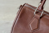 details of Womens Small Leather Boston Handbag