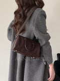 black Genuine Leather Boston Bag Womens Small Leather Boston Handbag - Annie Jewel