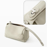 Small Leather Hobo Handbags beige Leather Hobo Bag With Zipper For Ladies 