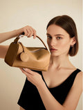 Small Leather Hobo Handbags brown Leather Hobo Bag With Zipper For Ladies 