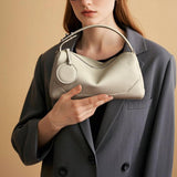 Small Leather Hobo Handbags beigeLeather Hobo Bag With Zipper For Ladies 