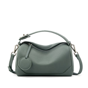 Small Leather Hobo Handbags Green Leather Hobo Bag With Zipper For Ladies 