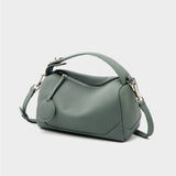 Small Leather Hobo Handbags Green Leather Hobo Bag With Zipper For Ladies 