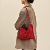 Red Suede Hobo Bag Burgundy Small Hobo Shoulder Bag Womens Soft Leather Leather Hobo Purse