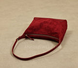 Red Suede Hobo Bag Burgundy Small Hobo Shoulder Bag Womens Soft Leather Leather Hobo Purse