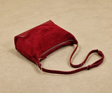 Red Suede Hobo Bag Burgundy Small Hobo Shoulder Bag Womens Soft Leather Leather Hobo Purse