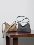 Womens Genuine Leather Hobo Purses Gray Leather Hobo Bag Zipper Hobo Bag 