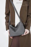 grey Leather Hobo Bag Medium Hobo Purse Genuine Leather Hobo Purses Womens 