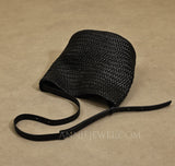 Black Woven Leather Bag Woven Leather Bucket Bag Leather Bucket Shoulder Bag Womens