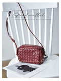handwoven leather crossbody bag
interwoven leather crossbody bag
woven leather camera bag