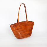 tan Leather Tote Bags For Women Full Grain Leather Tote Brown Tote Purse 