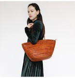 tan Leather Tote Bags For Women Full Grain Leather Tote Brown Tote Purse 