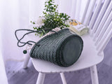 Small Genuine Leather Bucket Tot Bag Cem Leather green tote