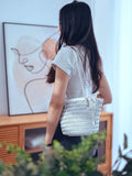 Small Genuine Leather Bucket Tot Bag Cem Leather white bucket bag