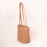 Small brown Leather Woven Tote Bag Woven Leather Tote Bags Womens 
