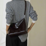 Genuine Leather Hobo Crossbody Grey Leather Hobo Bag Zip Hobo Bag Womens 