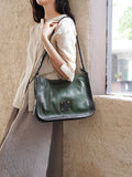 Women's Leather Hobo Bags green Leather Hobo Bag Zip Hobo Bag 