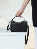 Mini Leather Cube Bag Small Leather Zipper Crossbody Purse Square Bag For Women - Annie Jewel
