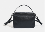 Black Leather Zip Crossbody Bag Zip Top Leather Crossbody Bag Womens - Annie Jewel
