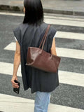 genuine leather tote bags for women dark brown leather tote