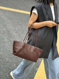 genuine leather tote bags for women dark brown leather tote