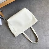 Genuine Leather Tote Bag white Soft Leather Ladies Purse Leather Work Laptop Bag 