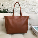 Zip Top Leather Tote Bags Simple Leather Tote Bag Cowhide Tote Womens 